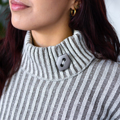 Vintage 90s Femme Ribbed Two Toned Turtleneck Sweater