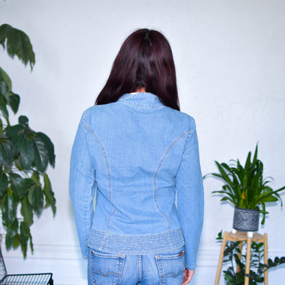 Vintage Femme Blazer Denim Jacket