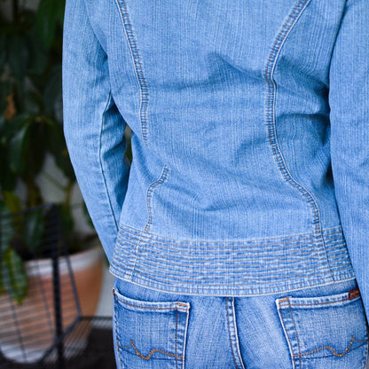 Vintage Femme Blazer Denim Jacket