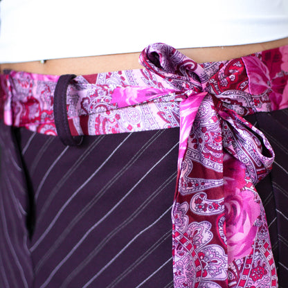 Vintage Y2K Femme Paisley Ribbon Skirt