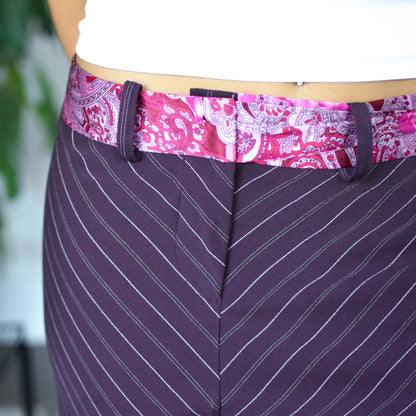 Vintage Y2K Femme Paisley Ribbon Skirt