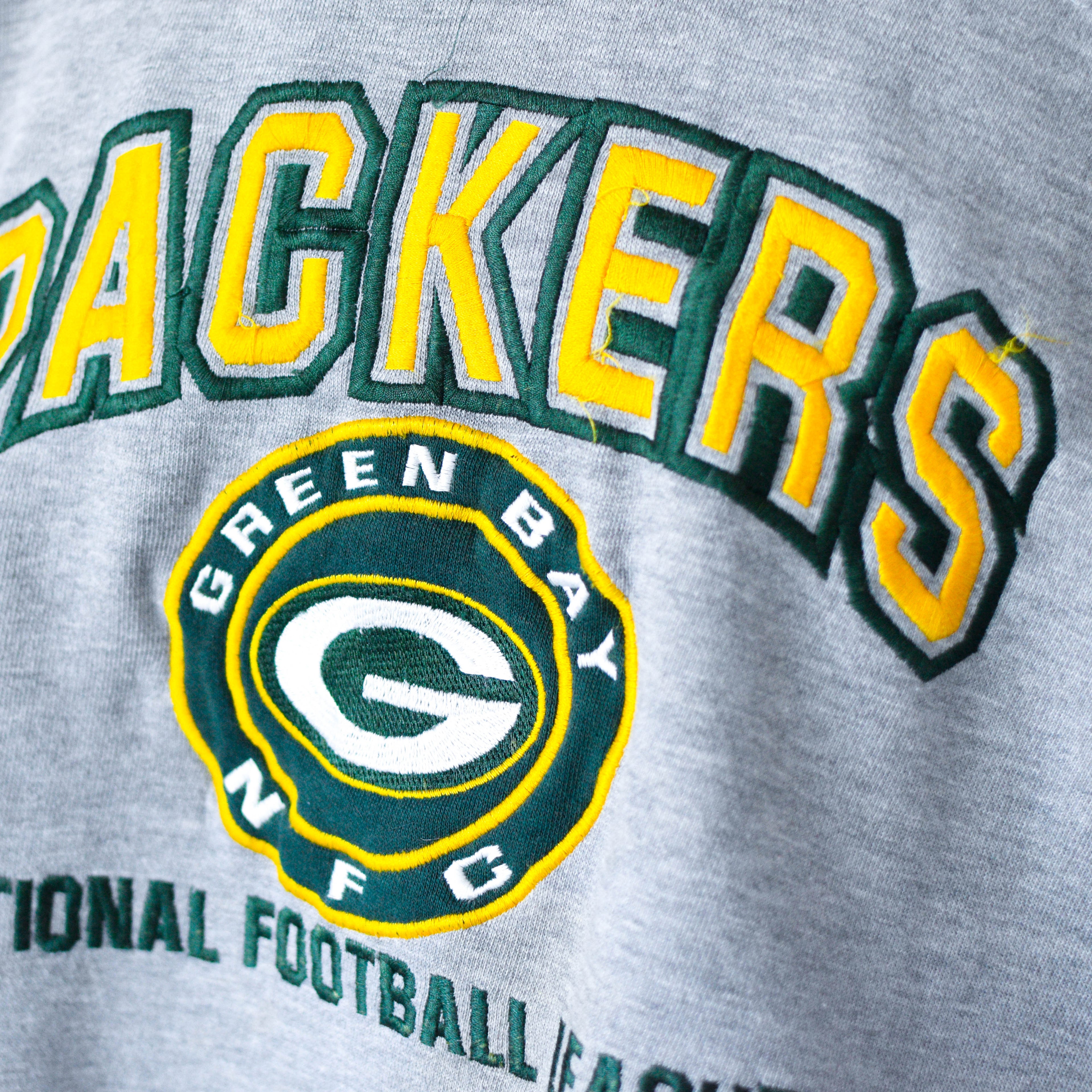 Vintage Green Bay Packers Embroidered Ribbed Sweatshirt