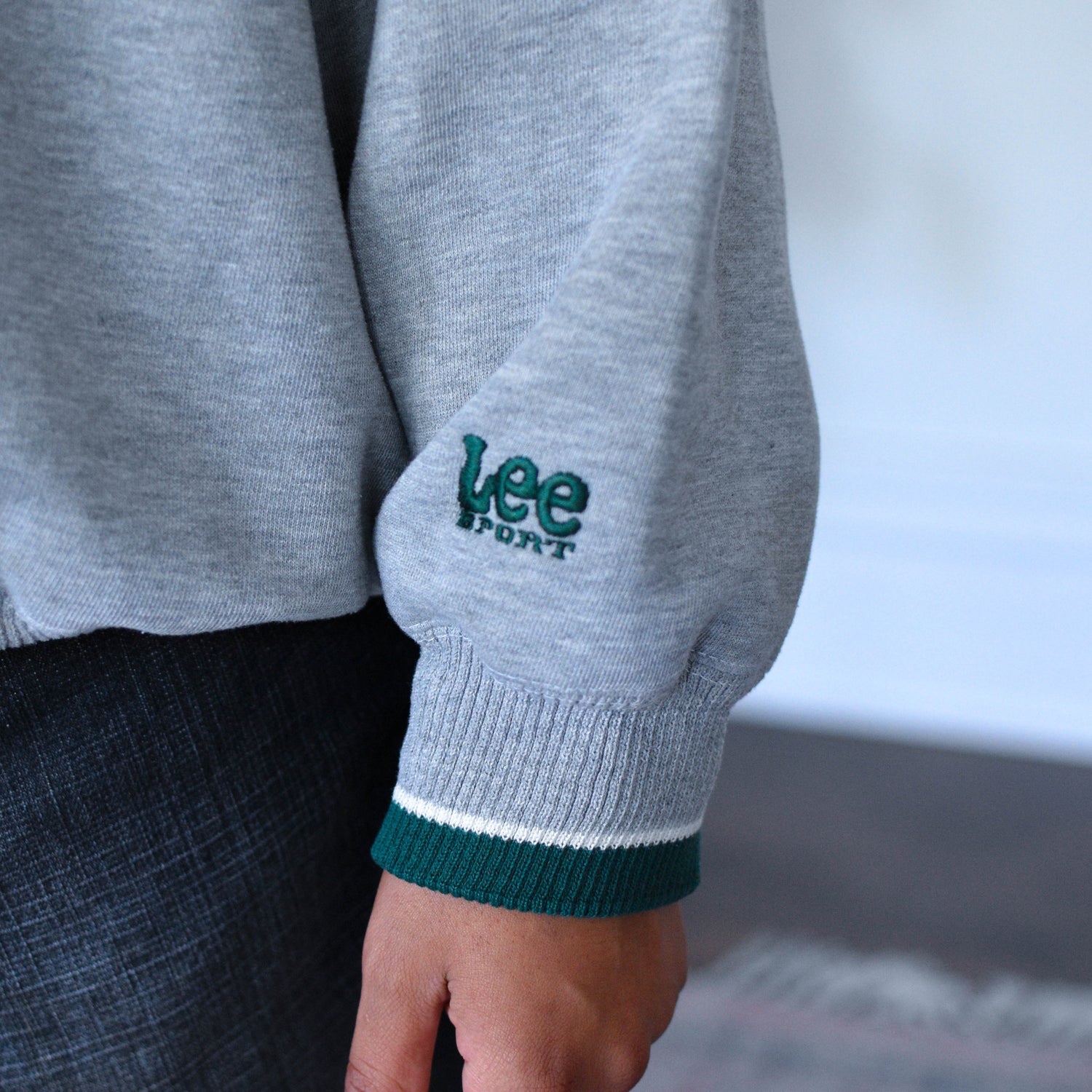 Vintage Green Bay Packers Embroidered Ribbed Sweatshirt