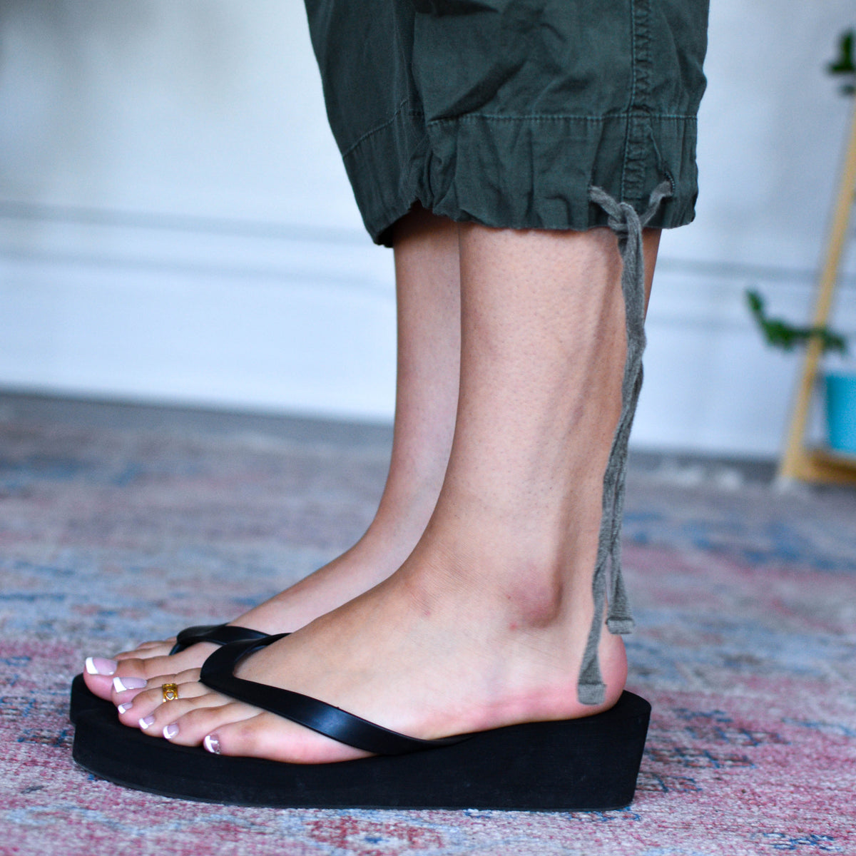 Vintage Y2K Femme Military Green Capris