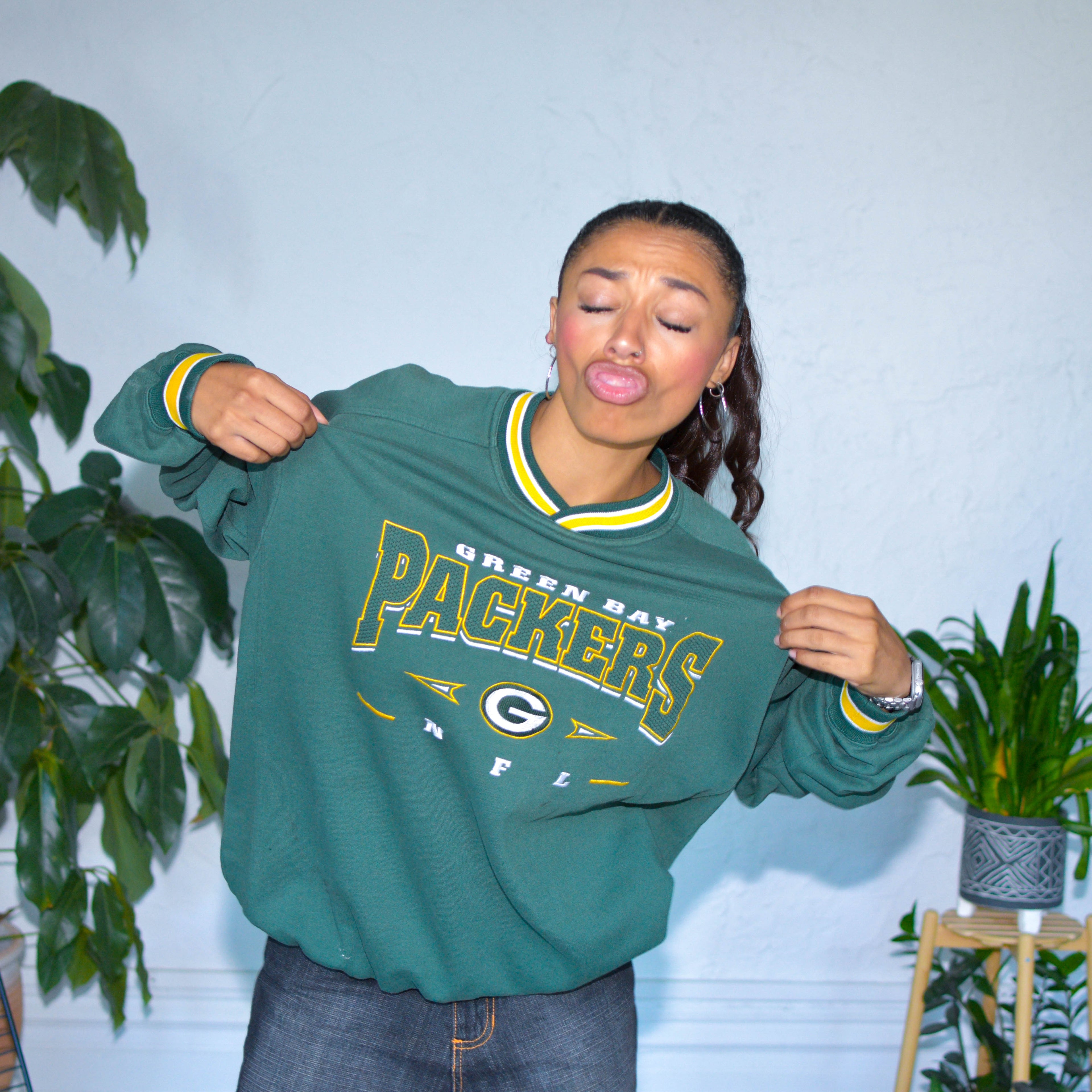 Vintage Green Bay Packers Lee Sports Ribbed Sweatshirt