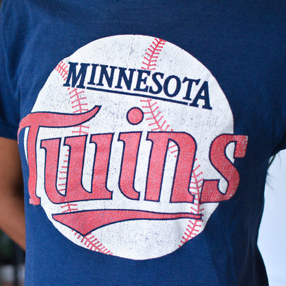 Vintage 80s Cropped Twins Baseball T-Shirt