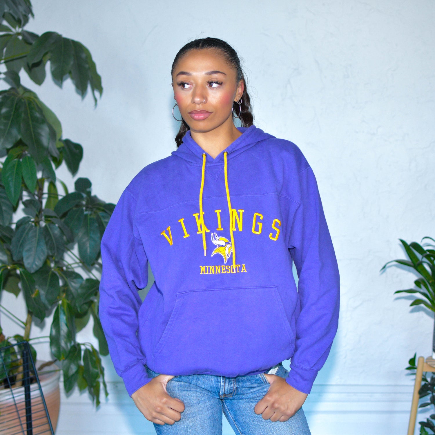 Vintage Minnesota Vikings Hooded Sweatshirt