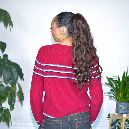 Vintage Y2K Christopher &amp; Banks Red Knit Sweater
