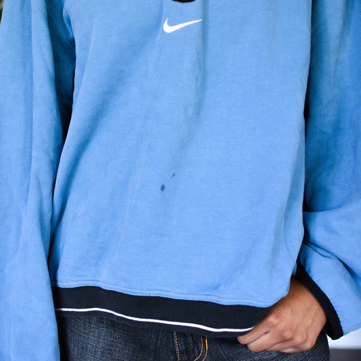 Vintage 90s Sky Blue Nike Quarter Zip Pullover