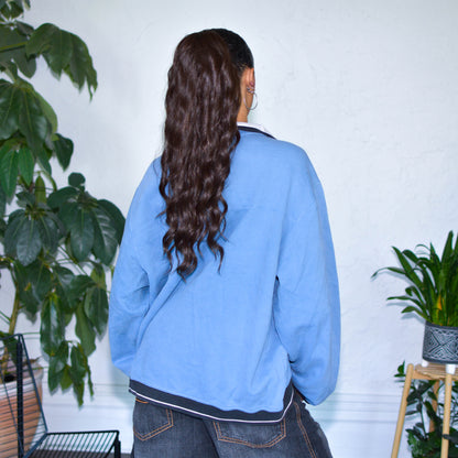 Vintage 90s Sky Blue Nike Quarter Zip Pullover