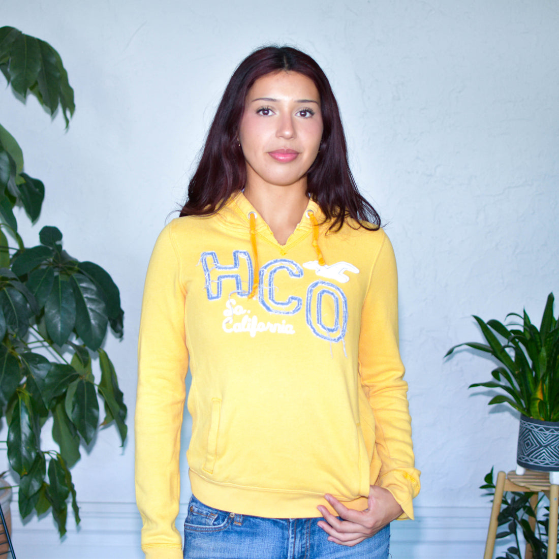 Vintage Femme Hollister Yellow Sweatshirt