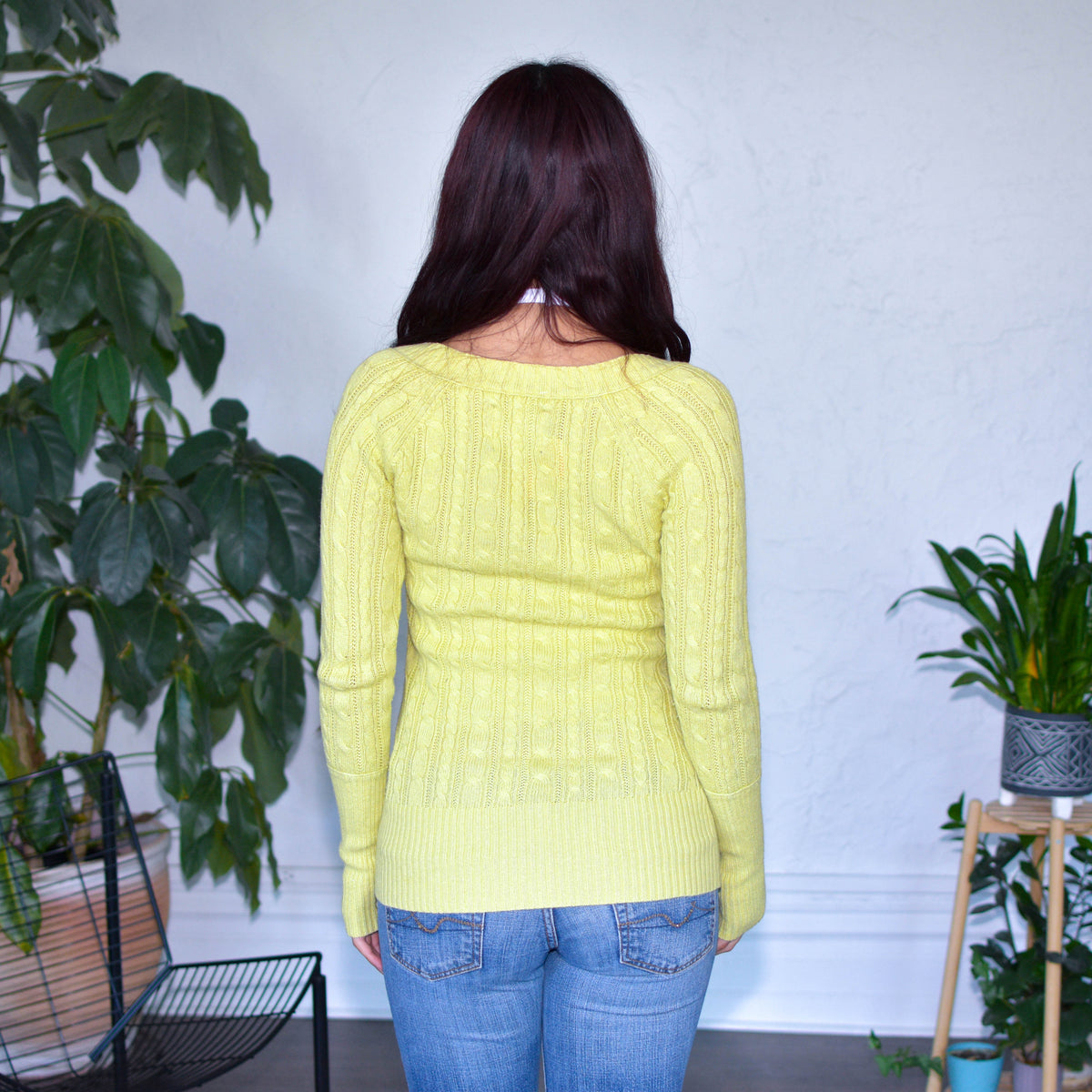 Vintage Femme American EagleDrop-Neck Knit Sweater