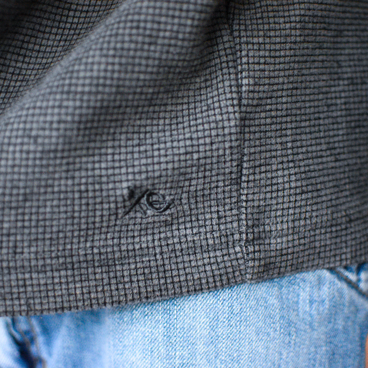 Vintage Y2K Grey Thermal Lined Waffle Knit Sweater