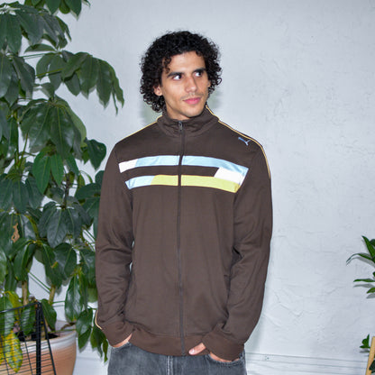 Vintage Y2K Brown Puma Track Jacket