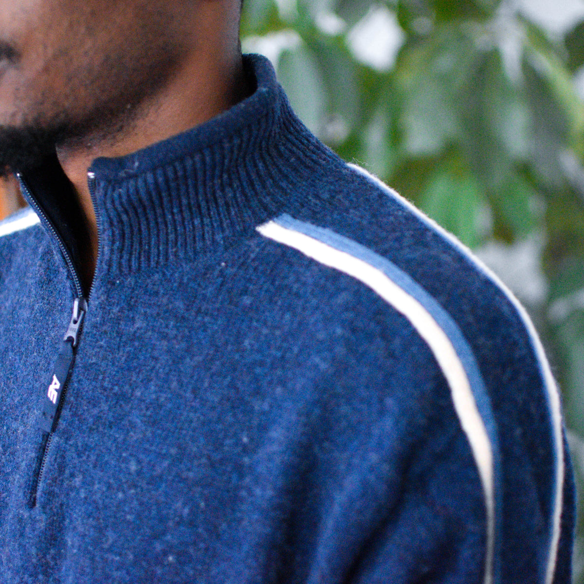 Vintage Y2K American Eagle Navy Blue Quarter-Zip Sweater