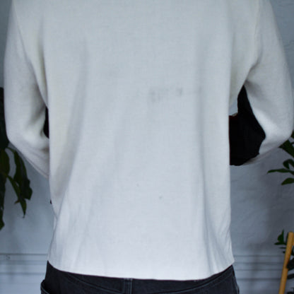 Vintage Y2K Ecko Cream Ribbed Knit Zip-Up