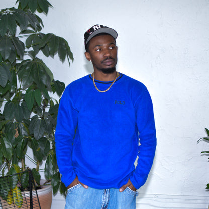 Vintage 90s Polo By Ralph Lauren Royal Blue Fleece