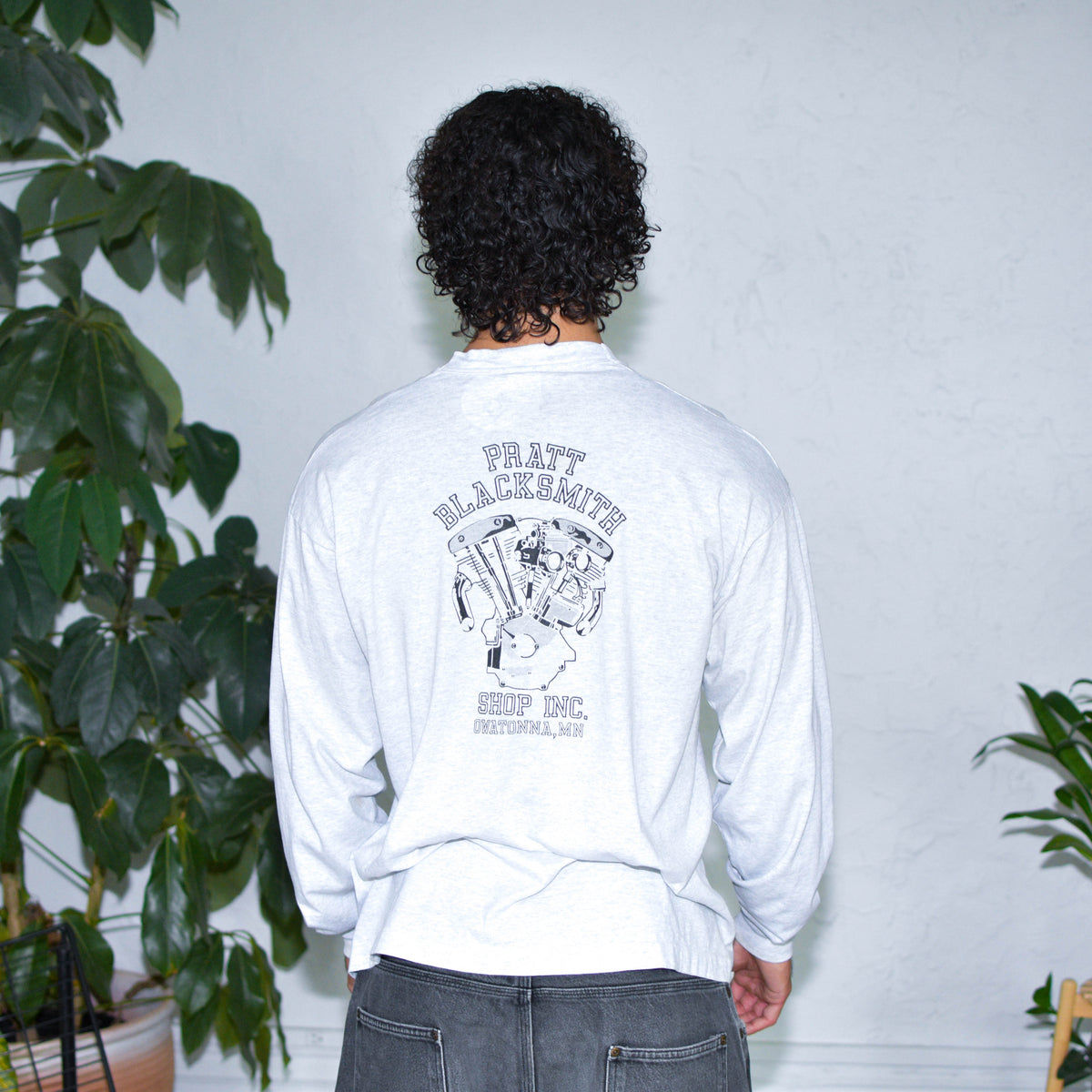 Vintage 90s Pratt Black Smith Motorcycle Long Sleeve T-Shirt