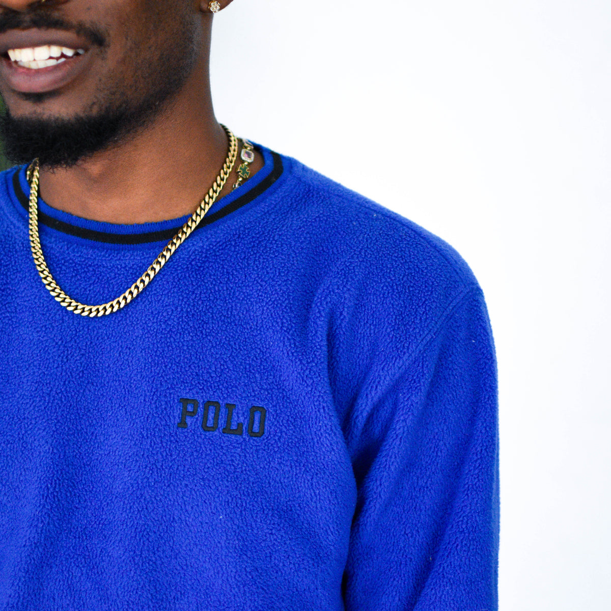Vintage 90s Polo By Ralph Lauren Royal Blue Fleece