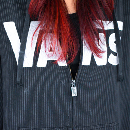 Vintage Y2K Black Vans Pinstripe Sweatshirt
