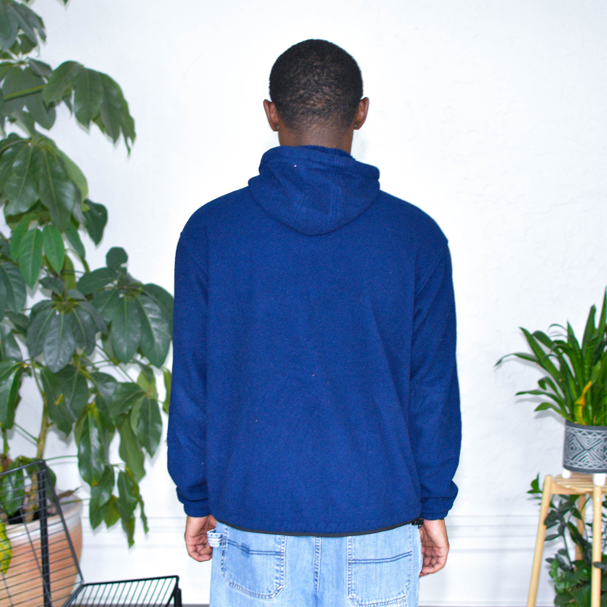 Vintage 90s Timberland Navy Quarter Zip Fleece