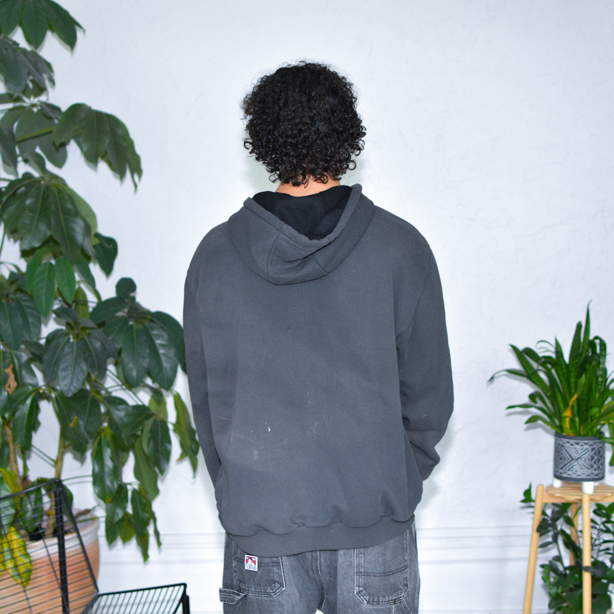 Vintage Distressed Thermal Lined Carhartt Zip Up Sweatshirt