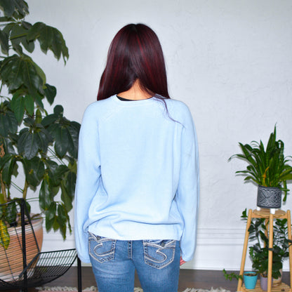 Vintage Y2K Abercrombie &amp; Fitch Baby Blue  Sweater