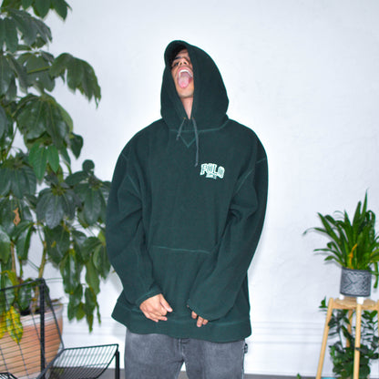 Vintage Y2K Polo Jeans Co. Forest Green Fleece Hoodie