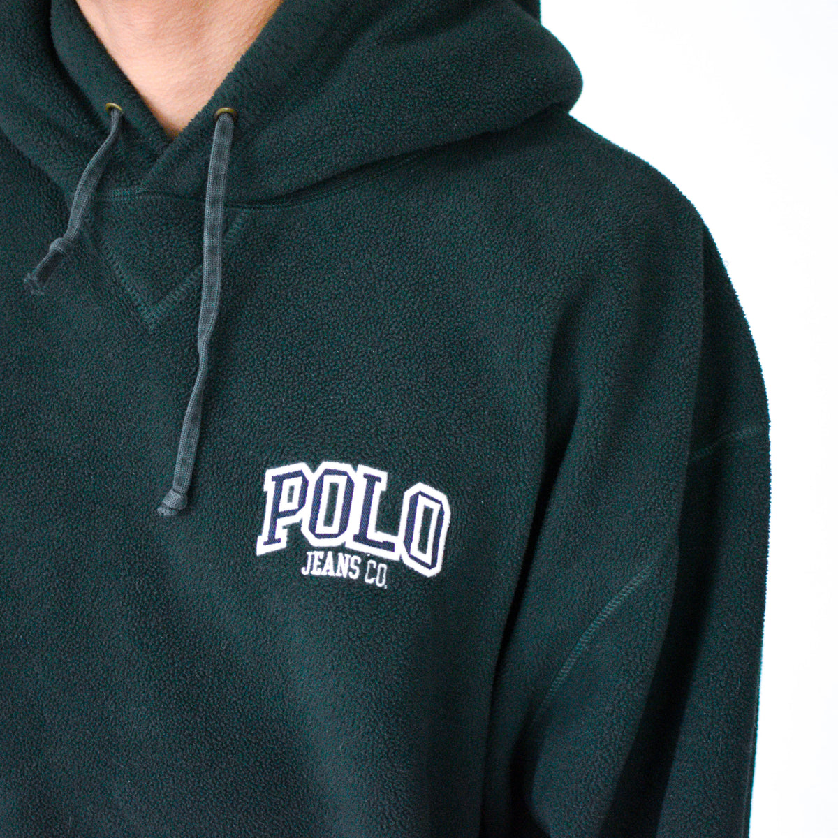 Vintage Y2K Polo Jeans Co. Forest Green Fleece Hoodie