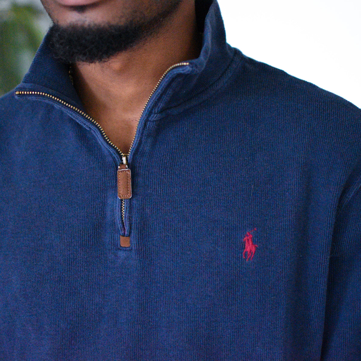 Vintage Polo By Ralph Lauren Dark Blue Quarter-Zip