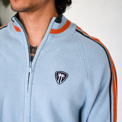 Vintage Y2K Mossimo Sky Blue Zip-Up Sweater