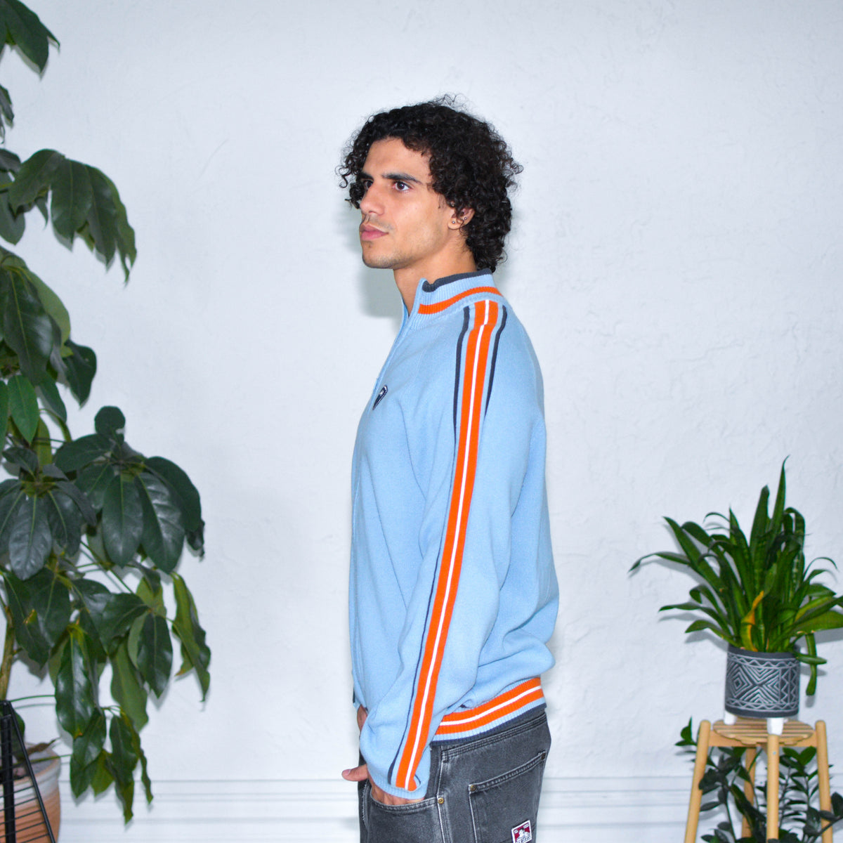 Vintage Y2K Mossimo Sky Blue Zip-Up Sweater