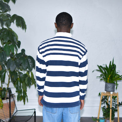 Vintage 90s Kenny Rogers Striped Long Sleeve Rugby