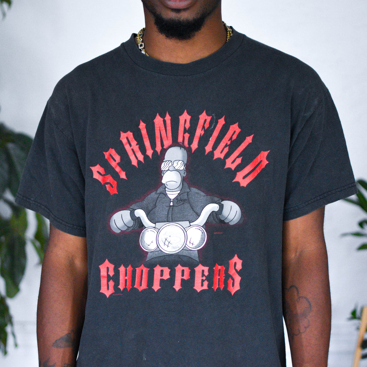 Vintage Y2K The Simpsons Springfield Choppers T-Shirt
