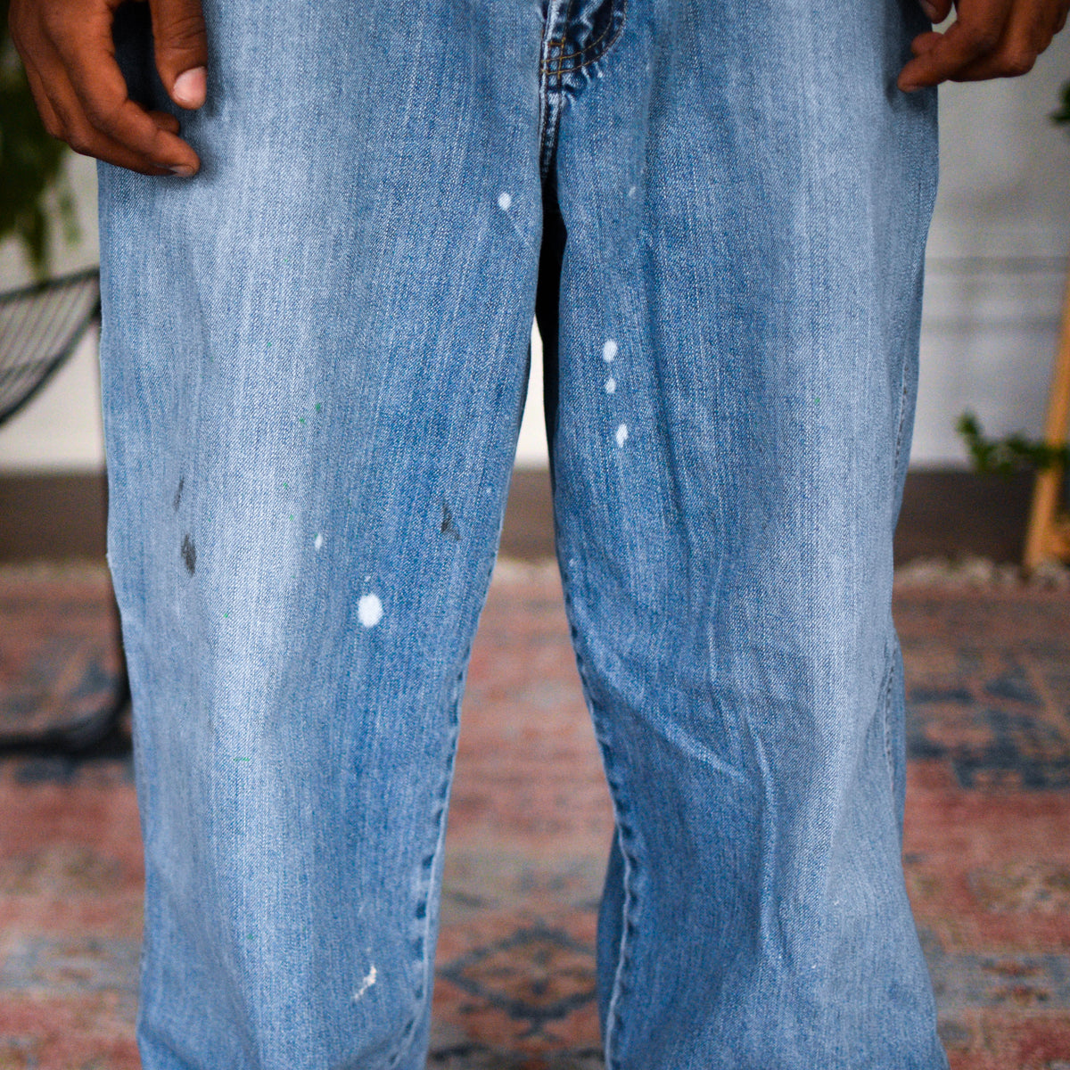 Vintage Y2K Old Navy Distressed Light Wash Carpenter Denim Jeans