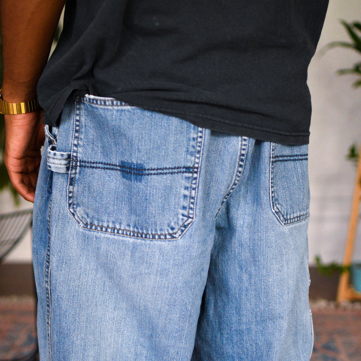 Vintage Y2K Old Navy Distressed Light Wash Carpenter Denim Jeans