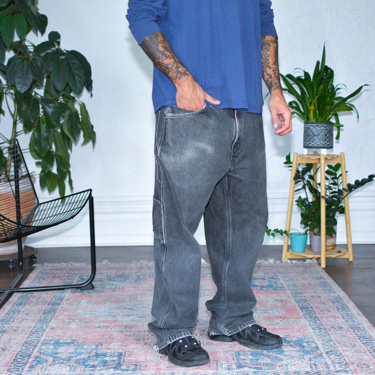 Vintage Y2K Ben Davis Ash Grey Carpenter Pants