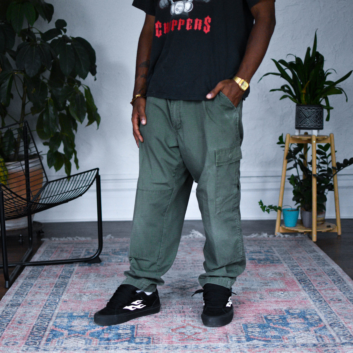Vintage 80s Camco Olive Green Military Cargo Pants