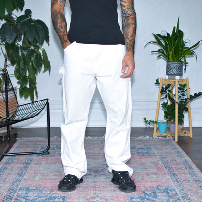 Vintage Distressed White Dickies Carpenter Pants