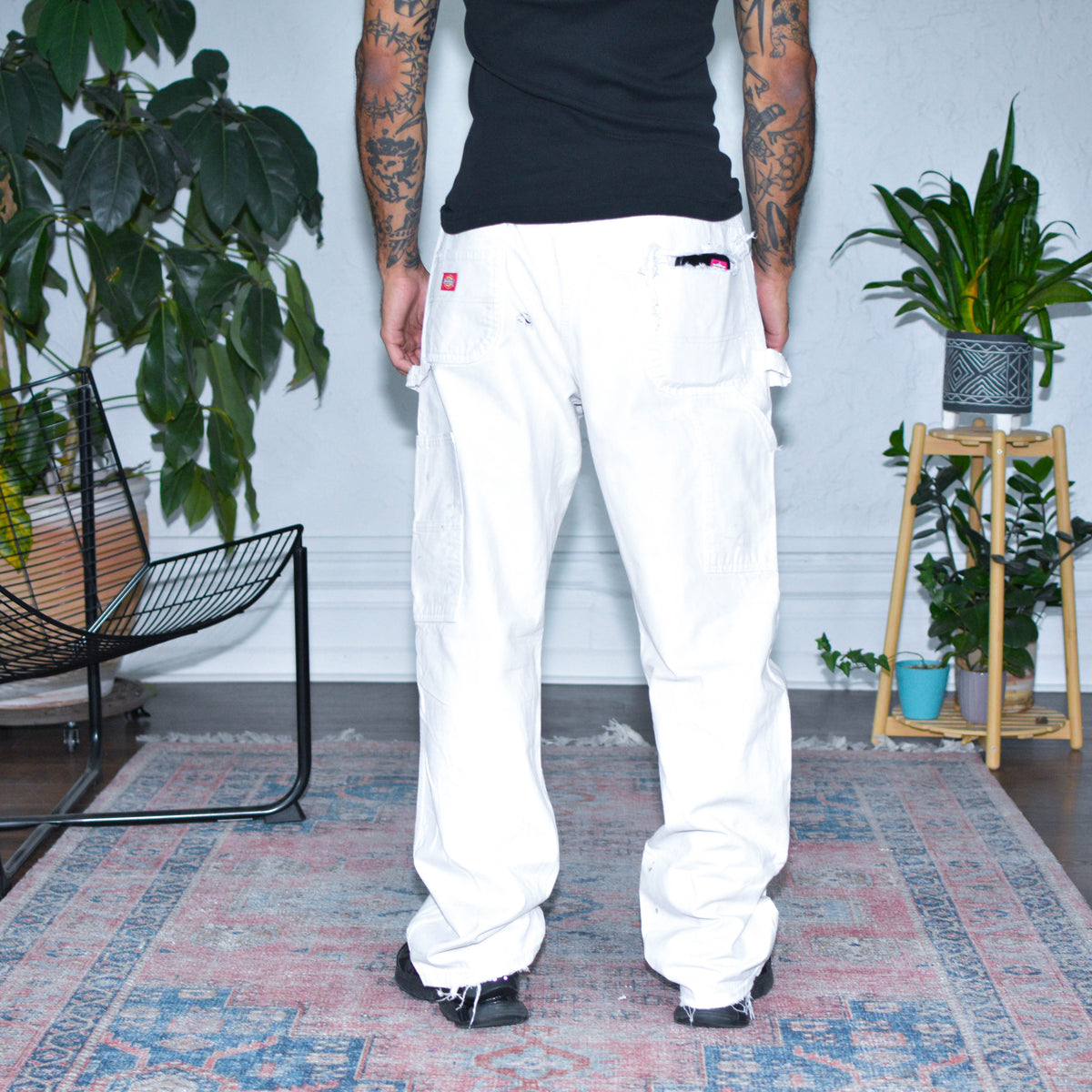 Vintage Distressed White Dickies Carpenter Pants