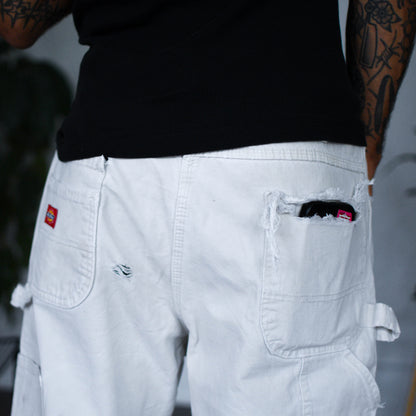 Vintage Distressed White Dickies Carpenter Pants