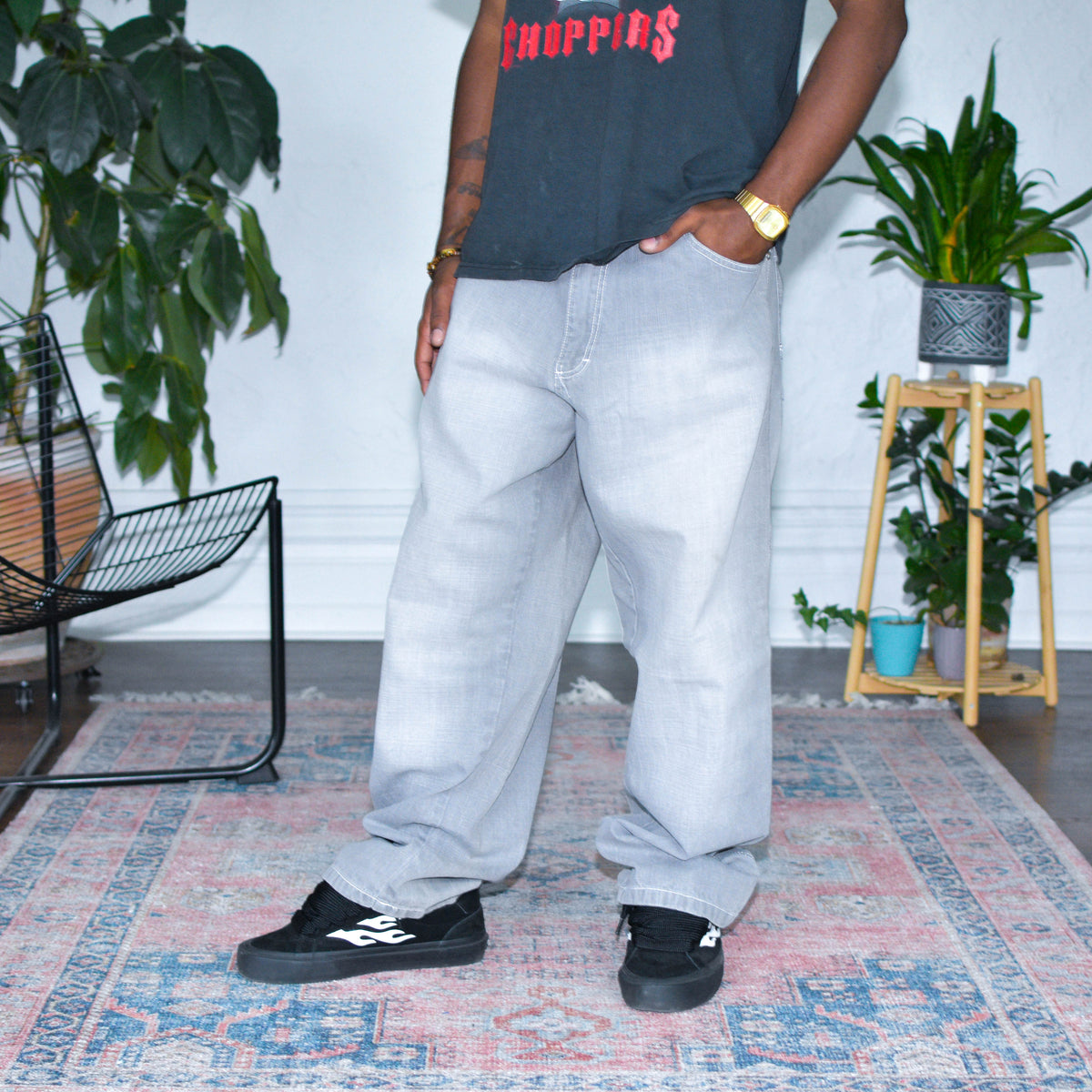 Vintage Y2K Light Grey Baggy SouthPole Denim Jeans