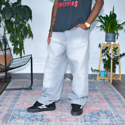 Vintage Y2K Light Grey Baggy SouthPole Denim Jeans