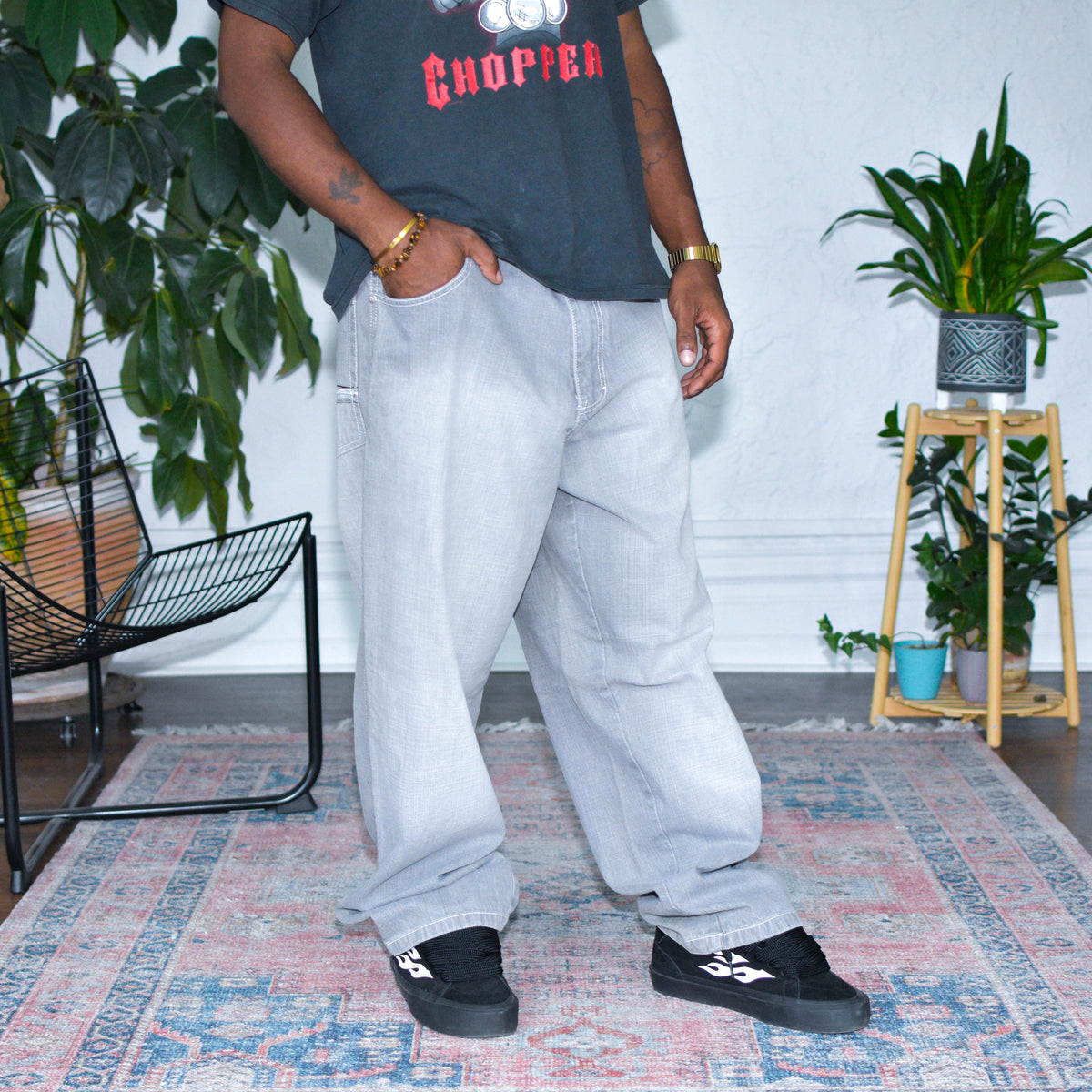 Vintage Y2K Light Grey Baggy SouthPole Denim Jeans