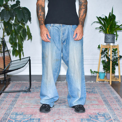Vintage Y2K Pepe Jeans London Light Blue Baggy Jeans