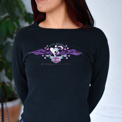 Vintage 90s Harley Davidson X Looney Tunes Long Sleeve T- Shirt