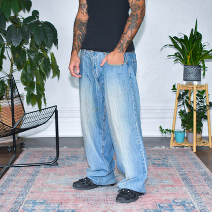 Vintage Y2K Pepe Jeans London Light Blue Baggy Jeans