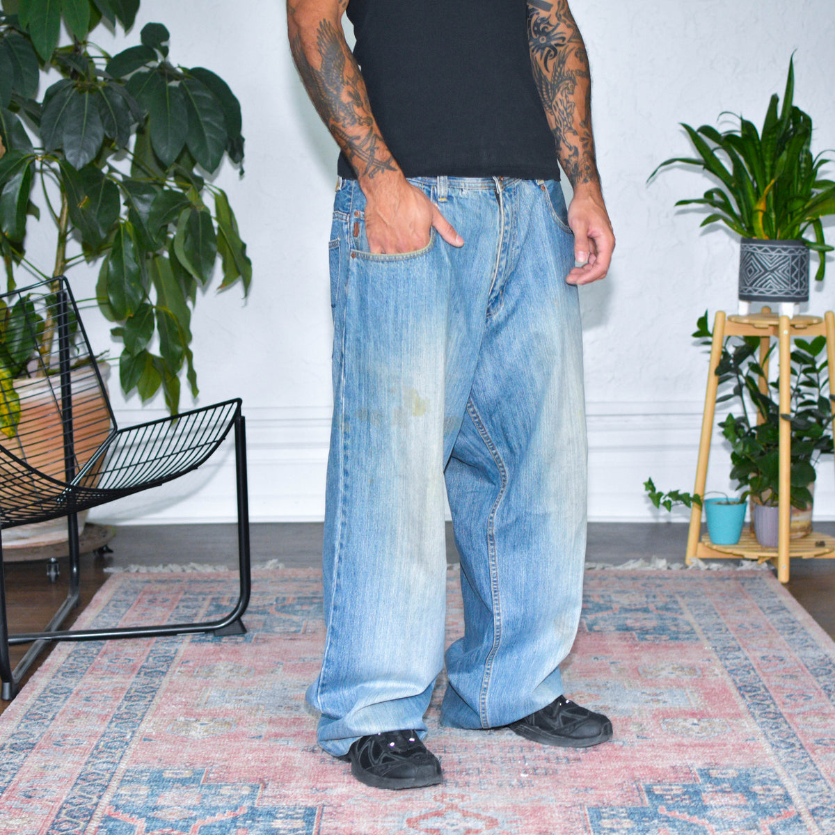 Vintage Y2K Pepe Jeans London Light Blue Baggy Jeans