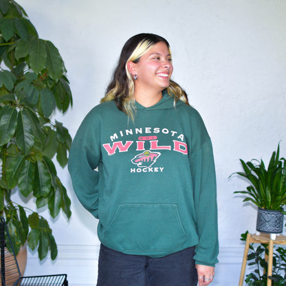 Vintage Minnesota Wild Green Hoodie