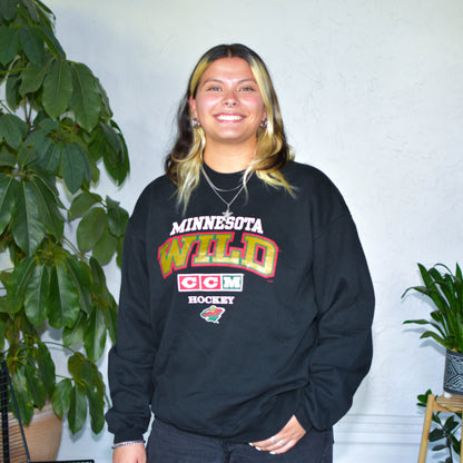 Vintage Minnesota Wild Black CCM Sweatshirt